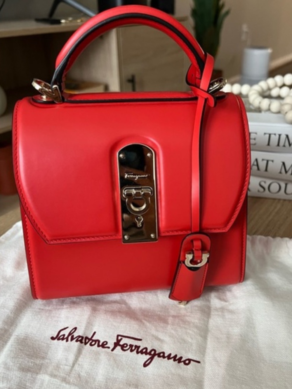 Salvatore Ferragamo Mini Boxyz Gancini Top Handle Bag